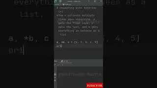 Unpacking with Asterisk in Python 