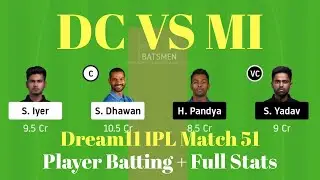 DC VS MI DREAM 11 l MI VS DC l DC vs MI dream 11 team prediction today