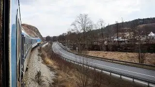 Winter nature of Czechia | Section Třebíč - Náměšť n.Oslavou | Czech Republic from the train window