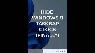 How to hide time and date in the Windows 11 Taskbar without 