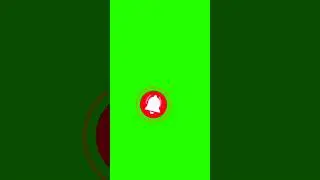 YouTube Notification Bell Button Animation Template | bell icon green screen