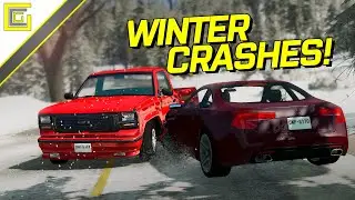 REALISTISCHE WINTER UNFÄLLE! I BeamNG Drive Crashes 