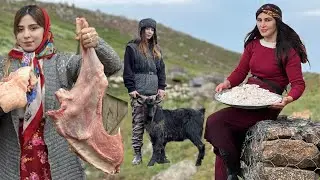 Cook a whole leg of beef in the mountain oven! Nomad grandmother's recipe!