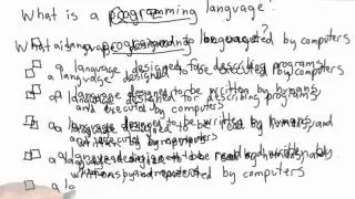 What is a Programming Language - CS101 Unit 1 - Udacity