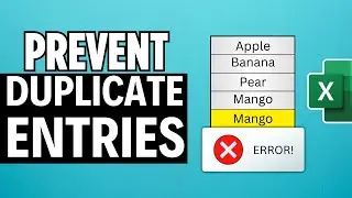 Prevent Duplicate Entries in Excel with 1 Simple Trick!