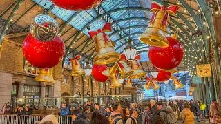🎄Christmas Walks in Central London 2024 | Covent Garden to Oxford Street via Bond Street [4K HDR]