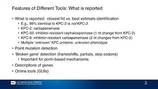 03 Michael Feldgarden | Overview of AMR gene prediction tools | Joint AMR Workshop 2021