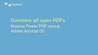 ICONS Infocom: Compare - Kofax Power PDF Vs Abode Acrobat DC, featuring how to combine all open PDF