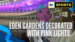 First day-night Test: Eden Gardens decorated with pink lights for pink-ball match