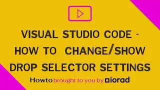 Visual Studio Code - How to  change show drop selector settings