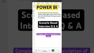 Power BI Interview Questions and Answers, Scenario Based Interview Questions #powerbi