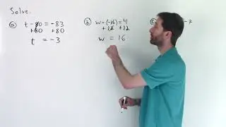 2.2 Video 2 Solving 1 Step Equations Using Addition