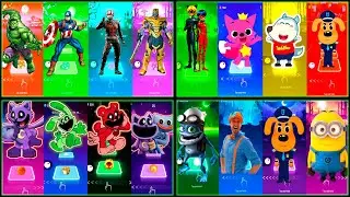 Tiles Hop EDM Rush: Crazy Frog || Blippi || Sheriff Labrador || Minions || Ladybug || Pinkfong