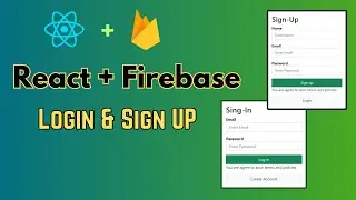 Login and Signup Page in React JS with Firebase