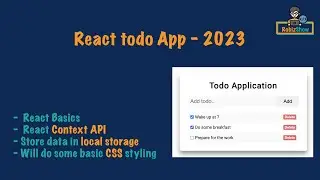 Todo Application using React JS + Context API + Local Storage - 2023