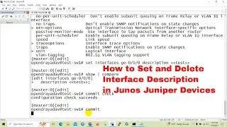 How To Set And Delete Interface Descriptions In Junos Juniper Devices | Technical Hakim