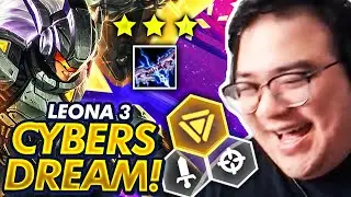 THE LEONA 3 DREAM! THIS IS WHY EVERYONE SPAMS CYBERS! | TFT | Teamfight Tactics Galaxies