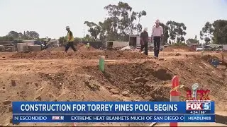 Construction for Torrey Pines pool begins