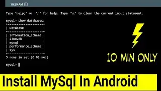 Install MySQL DB🗄️ in Android using terminal🐧