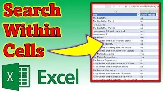 Excel functions to search for text within cells