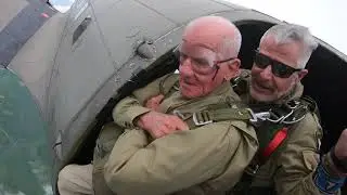 WATCH: 97-year-old WWII vet jumps from plane again in Omaha Beach for 75th D-Day Anniversary