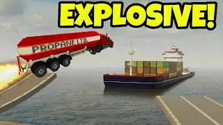 Boosted Cars VS Large Ship Destruction! Teardown Gameplay