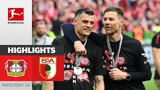 Leverkusen Finishes Perfect Season | Bayer 04 Leverkusen - Augsburg | Highlights | MD 34 Bundesliga