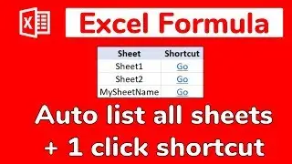 List of all Excel sheets with a 1 click shortcut - Doctor Excel #081