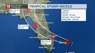 Tropical Nicole nears hurricane status as it closes in on Florida | WFTV