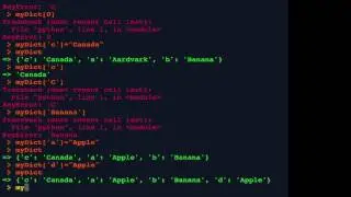 Python 20: Dictionaries Examined