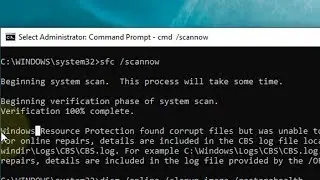 [Solved] Windows Resource Protection found corrupt files but was unable to fix some of them