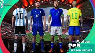 PES 2021 Update Patch - Update Kitpack National Team World Cup 2022 Qatar v6