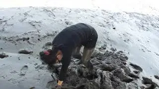 Chinese woman in mud part three