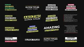 20 Glitch Titles Motion Graphics Templates