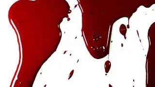 Free Stock Footage - 4K, Halloween background. Dripping Blood on white background 02