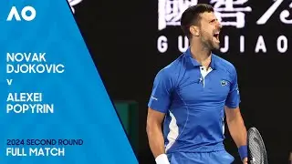 Novak Djokovic v Alexei Popyrin Full Match | Australian Open 2024 Second Round