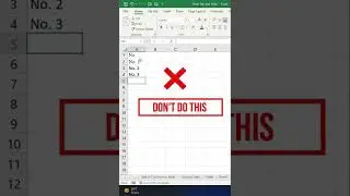 Creating Dynamic Numbered List in Excel 