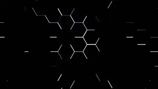 Flashing luminous multi-colored hexagons. Abstract screensaver for intro. Video background.