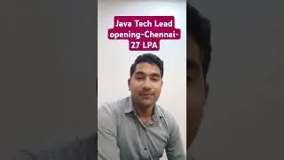 Java Tech Lead opening-Chennai-27 LPA: Software job in india 2024 #java #coding #softwareengineer