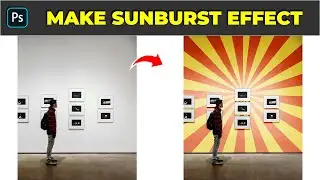 Quickest way to add sunburst onto walls - Photoshop Tutorial