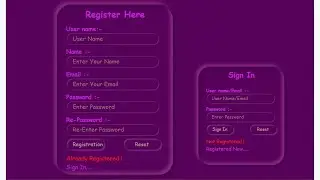 Create Registration Form in Html CSS & JavaScript || Creating a User Registration Form in html CSS