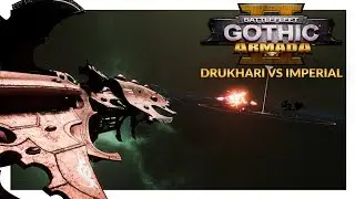 BATTLEFLEET GOTHIC ARMADA 2 | Drukhari vs Imperial Navy (1v1 Beta 2 Gameplay Ranked Battle 18)