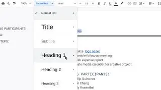 How to: Create a Heading in Google Docs