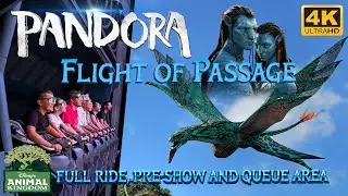 AVATAR Flight Of Passage Full Ride Pre-Show and Queue Area Tour: at Disney's Animal Kingdom (4K)