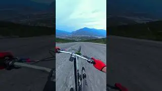 Riding down longest & steepest rock slab