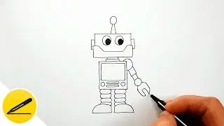 How to Draw a Robot Child | Draw Robot step by step