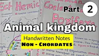 Animal kingdom Part - 2 | Non Chordates | NEET 2025 | Handwritten Notes