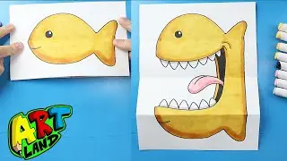 How to Draw a Goldfish Cracker Surprise Fold!!!