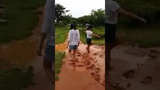 2016 Girls barefoot in mud