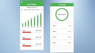 Expenses / Budget Tracker App UI in Flutter - Flutter UI Design